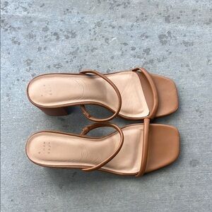 A New Day Women's Brown Heeled Sandals